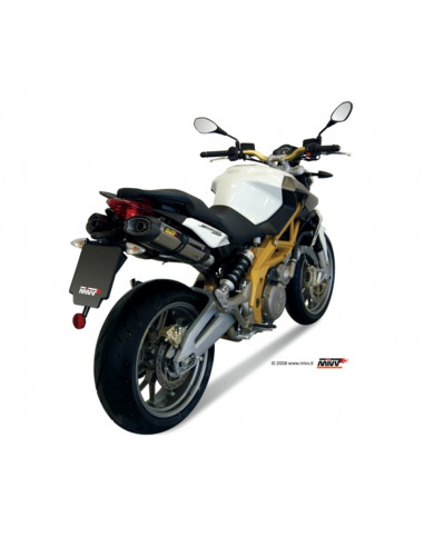 Silencieux double MIVV Suono inox/casquette carbone Aprilia Shiver 750