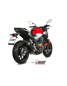 Silencieux MIVV GP Pro inox noir/casquette inox Honda CB500F 2