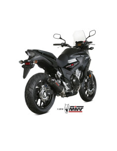 Silencieux MIVV Oval carbone/casquette carbone Honda CB500X 2