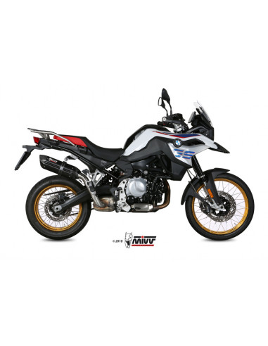 Silencieux MIVV Suono Steel Black/casquette carbone BMW F850GS