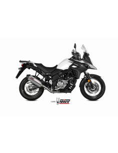 Silencieux MIVV Oval titane/casquette carbone Suzuki DL650 V-Strom 2
