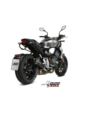 Silencieux MIVV Delta Race Steel Black/casquette carbone Honda CB1000R