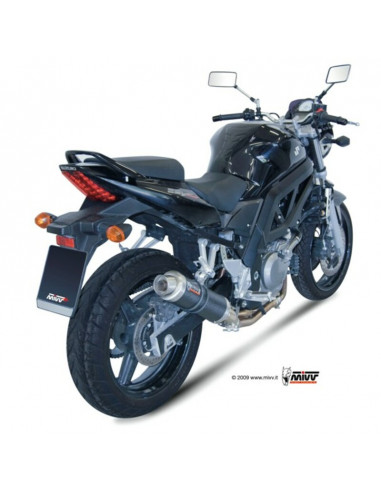 Silencieux + demi-ligne MIVV GP carbone Suzuki SV650