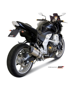 Silencieux MIVV Suono inox brossé noir/casquette carbone Kawasaki Z750