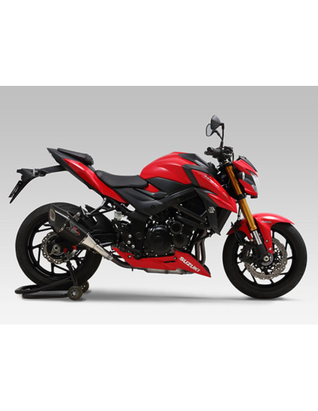 Silencieux YOSHIMURA R11SQ inox Satin/casquette carbone Suzuki GSX-S750