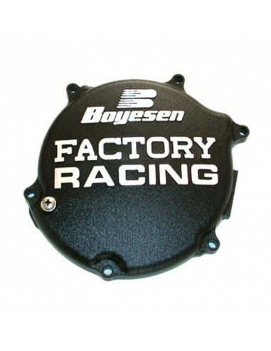 Couvercle de carter d'embrayage BOYESEN Factory Racing noir Kawasaki KX125