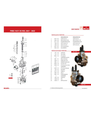 Carburateur DELL ORTO PHBG DS Ø19mm