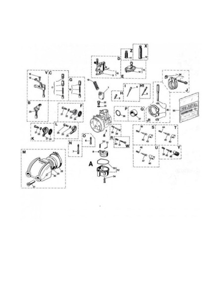 Carburateur DELL ORTO SHBC Ø19mm - avec starter à câble