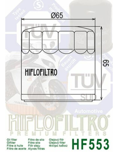 Filtre à huile HIFLOFILTRO - HF553 BENELI