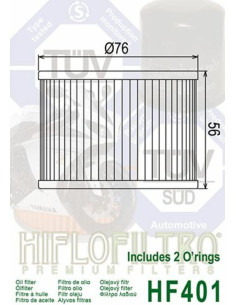 Filtre à huile HIFLOFILTRO - HF401 2