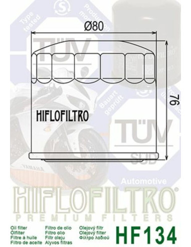Filtre à huile HIFLOFILTRO - HF134 Suzuki