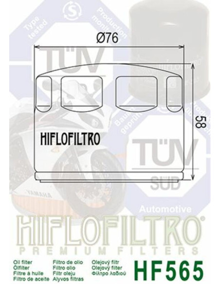 Filtre à huile HIFLOFILTRO - HF565