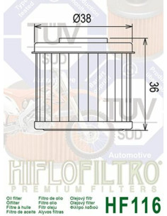 Filtre à huile HIFLOFILTRO - HF116 2
