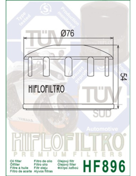 Filtre à huile HIFLOFILTRO - HF896 Ural 750