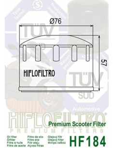 Filtre à huile HIFLOFILTRO - HF184 2