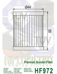 Filtre à huile HIFLOFILTRO - HF972 2