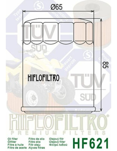 Filtre à huile HIFLOFILTRO - HF621 Arctic Cat