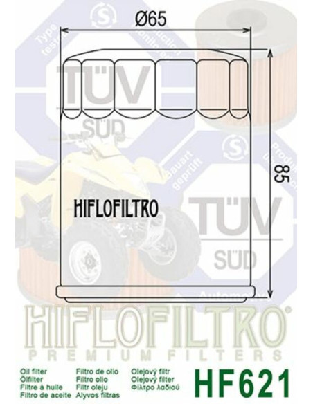 Filtre à huile HIFLOFILTRO - HF621 Arctic Cat