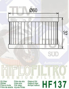 Filtre à huile HIFLOFILTRO - HF137 2