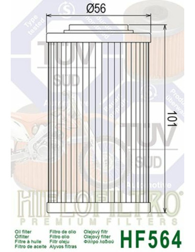 Filtre à huile HIFLOFILTRO - HF564