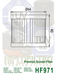 Filtre à huile HIFLOFILTRO - HF971 Suzuki 2