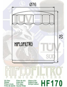 Filtre à huile HIFLOFILTRO Chrome - HF170C 2
