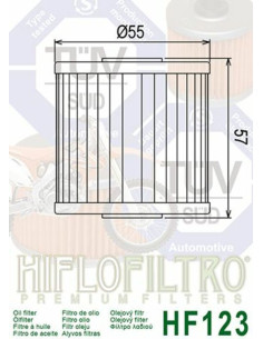 Filtre à huile HIFLOFILTRO - HF123 2