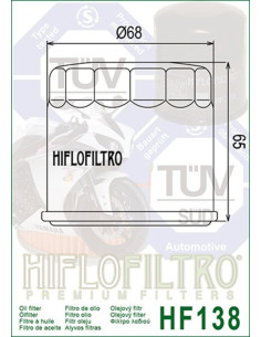 Filtre à huile HIFLOFILTRO Racing - HF138RC 2