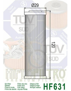 Filtre à huile HIFLOFILTRO - HF631 Beta 2
