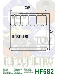 Filtre à huile HIFLOFILTRO - HF682 2