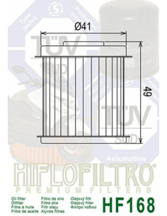 Filtre à huile HIFLOFILTRO - HF168 Daelim 2
