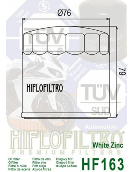 Filtre à huile HIFLOFILTRO - HF163 BMW