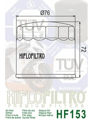 Filtre à huile HIFLOFILTRO - HF153
