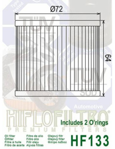 Filtre à huile HIFLOFILTRO - HF133 2