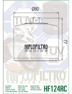 Filtre à air HIFLOFILTRO Racing - HF124RC Kawasaki 2