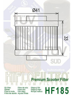 Filtre à huile HIFLOFILTRO - HF185 2