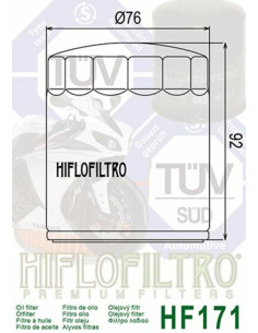 Filtre à huile HIFLOFILTRO Noir brillant - HF171B 2