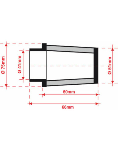 Filtre à air BMC conique Ø41mm - FMSA41-60