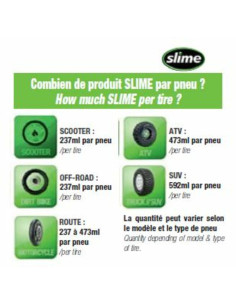 Kit SLIME chambre à air 237ML 2