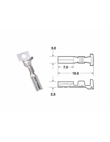 Cosse femelle série 090 SMTO BIHR Ø0,85mm²/1,25mm² - 50pcs