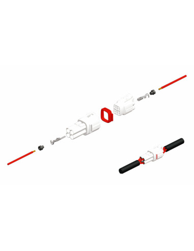 Jeu de connectiques 2 voies série 090 SMTO BIHR type origine Ø0,85mm²/1,25mm² - 5 jeux complets