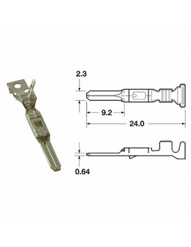 Cosse mâle série 090 FRKW BIHR Ø0,5mm²/0,85mm²