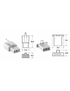 Jeu de connectiques 3 voies 110 ML BIHR type origine Ø0,5mm²/0,85mm² - 5 jeux complets