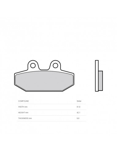 Plaquettes de frein BREMBO métal fritté - 07HD23SP