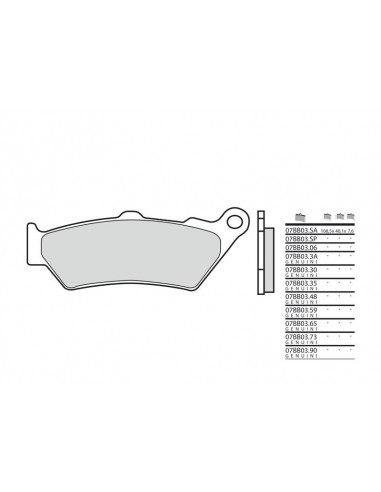 Plaquettes de frein BREMBO route métal fritté - 07BB03LA