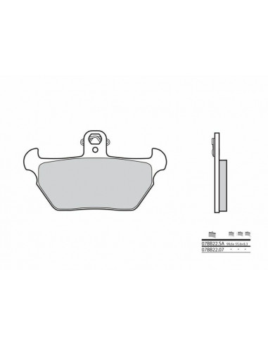 Plaquettes de frein BREMBO route métal fritté - 07BB22SA