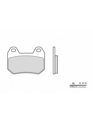 Plaquettes de frein BREMBO route carbone céramique - 07BB2507