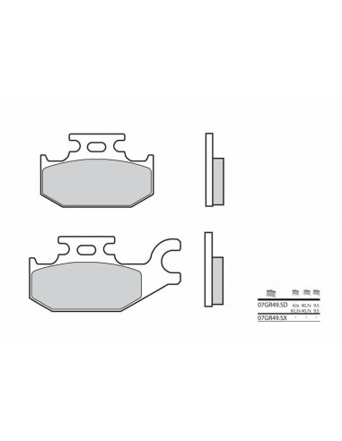 Plaquettes de frein BREMBO Off-Road métal fritté - 07GR49SD