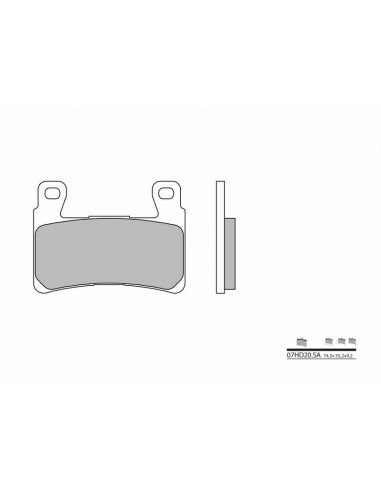 Plaquettes de frein BREMBO route métal fritté - 07HD20SA