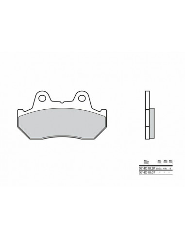 Plaquettes de frein BREMBO route carbone céramique - 07HO1807